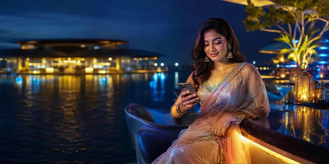 বাংলাদেশে শাড়ি পরা নারী মোবাইলে ok bet পেমেন্ট করছেন