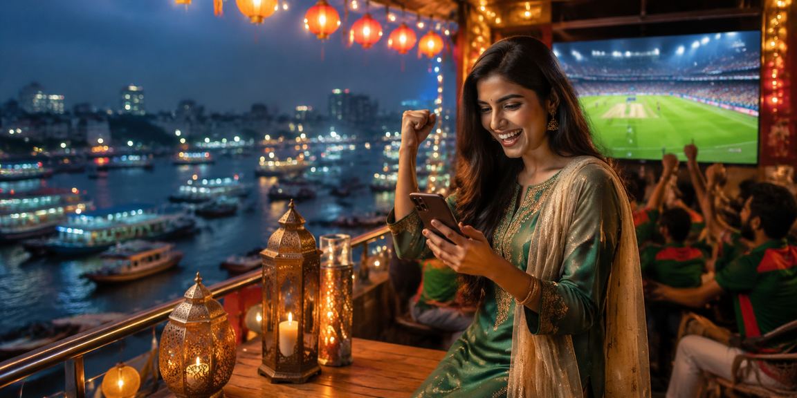 ঢাকায় ঈদ উৎসবে ok bet - এ ক্রিকেট বেট করছেন ব্যবহারকারী